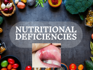nutritional deficiency and mouth ulcers