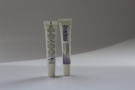 Scarless Silicone Gel Tube, Front And Back Label Scarless Silicone Gel tube, front and back label
